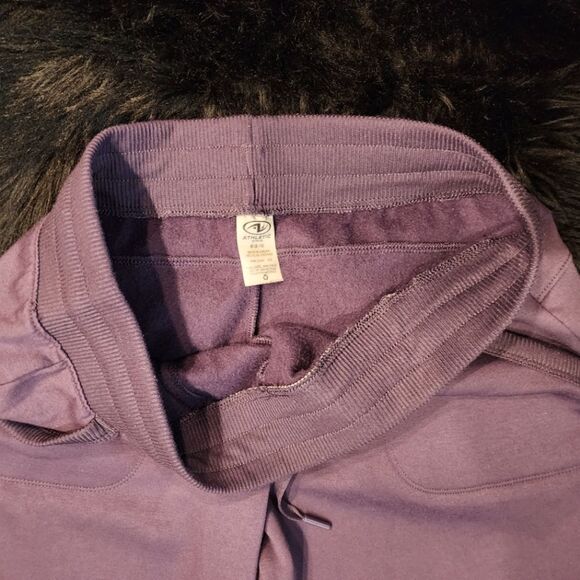 Athletic Works Purple Fleece Jogger Sweat Pants Women's Size Medium (8-10) - Picture 4 of 7